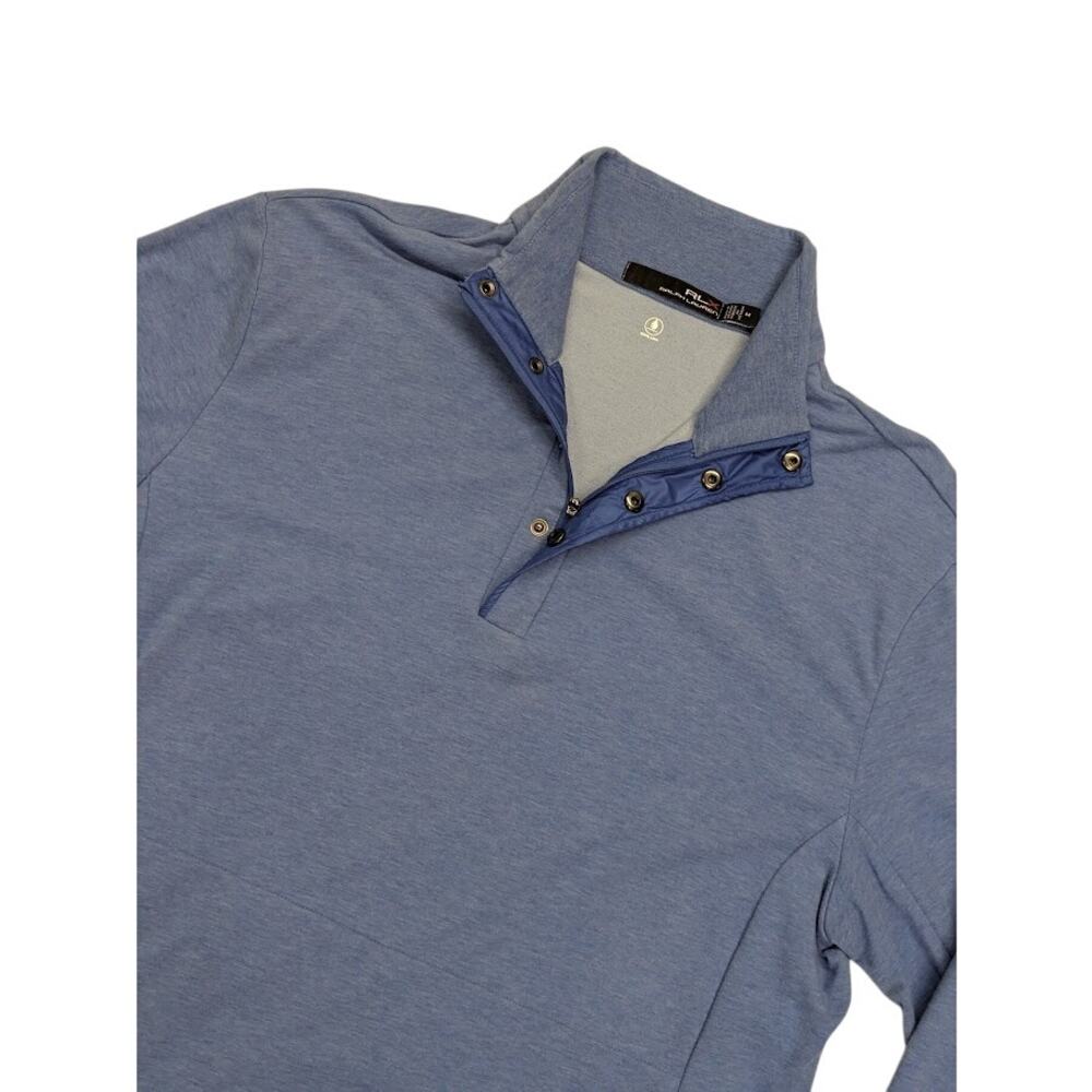 RLX Ralph Lauren Mens Size M Performance Quarter Zip Button Shirt  Blue